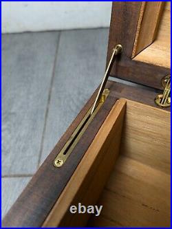 Vintage Heavy Solid Wood Cigar Box Humidor