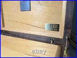 Vintage Heavy Solid Wood Cigar Box Humidor