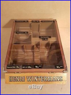 Vintage Henri Wintermans Glass Top Cigar Shop Display Case Cabinet Retail