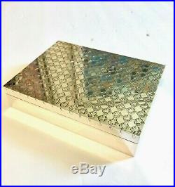 Vintage Hermes Mirrored Silver Chaine D'Ancre Humidor Cigarette Box 50s