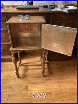 Vintage Humidor Cigar Table 14x12x28