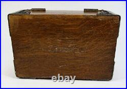 Vintage Humidor Cigar Wood Box Empelished Hardware