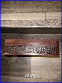 Vintage Humidor Tooled Leather SMR ITALY
