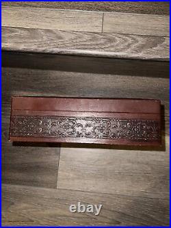 Vintage Humidor Tooled Leather SMR ITALY