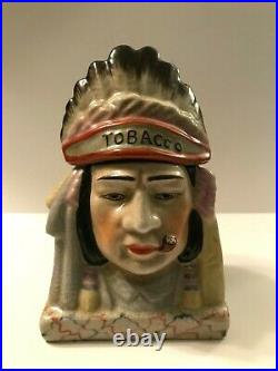 Vintage Indian Chief Tobacco Jar (Humidor)