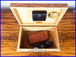 Vintage Italian Birds Eye Maple Wood Cigar Humidor Cigarette Box Man Cave Decor