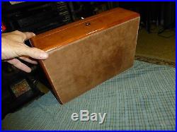 Vintage Italian Burl Wood Inlayed Veener Cigar Case Humidor Box Beautiful