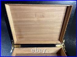 Vintage Italian Parquetry Inlaid Cigar Humidor Box 8 Point Star Handmade 11x9