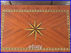 Vintage Italian Parquetry Inlaid Cigar Humidor with8 Point Star 16x10x6.75