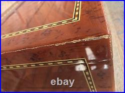 Vintage Italian Parquetry Inlaid Cigar Humidor with8 Point Star 16x10x6.75