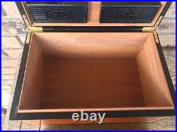 Vintage Italian Parquetry Inlaid Cigar Humidor with8 Point Star 16x10x6.75