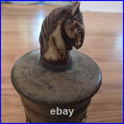 Vintage Italian equestrian theme humidor
