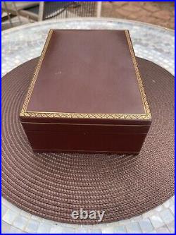 Vintage Italy Leather Desktop Cigar Box Humidor