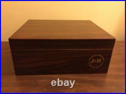 Vintage J R Humidor Cigar Box 10 x 9 x 4 1/2 Great Condition Used