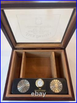 Vintage Jack Daniel's Single Barrel Hillsdale House Glass Top Cigar Humidor