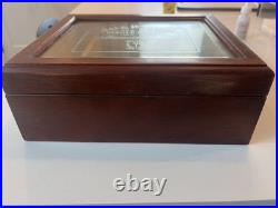 Vintage Jack Daniel's Single Barrel Hillsdale House Glass Top Cigar Humidor