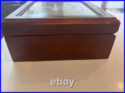 Vintage Jack Daniel's Single Barrel Hillsdale House Glass Top Cigar Humidor
