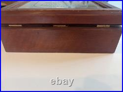 Vintage Jack Daniel's Single Barrel Hillsdale House Glass Top Cigar Humidor