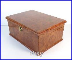 Vintage Kelermes, Italy Burl Wood Cigar Humidor Box