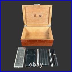 Vintage Lot of 7 Assorted Cigar Humidor 1 Big Box & 6 Cigar Holders