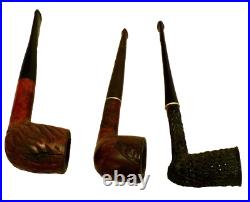 Vintage MCM Fairfax Wooden w 9 Pipes Stand & Green Soreno Glass Humidor Lidded Vintage MCM Fairfax Wooden w 9 Pipes Stand & Green Soreno Glass Humidor Lidded