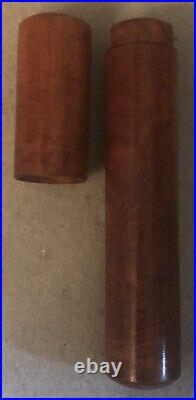 Vintage Mahagony Single Cigar Travel Tube Humidor