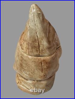 Vintage Majolica Figural Friar Monk Head Humidor