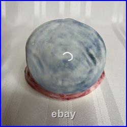 Vintage Majolica Frog Playing Mandolin Humidor Austrian Tobacco Jar