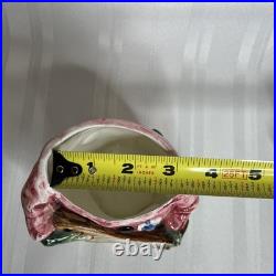 Vintage Majolica Frog Playing Mandolin Humidor Austrian Tobacco Jar