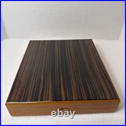 Vintage Mastro de Paja Cigar Box Humidor Zebra wood Made in Italy
