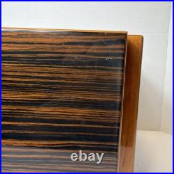 Vintage Mastro de Paja Cigar Box Humidor Zebra wood Made in Italy