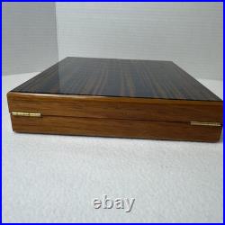 Vintage Mastro de Paja Cigar Box Humidor Zebra wood Made in Italy