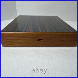 Vintage Mastro de Paja Cigar Box Humidor Zebra wood Made in Italy