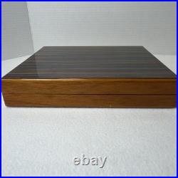 Vintage Mastro de Paja Cigar Box Humidor Zebra wood Made in Italy