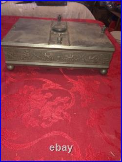 Vintage Meriden Humidor Or Tea Box