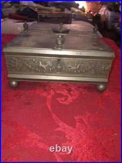 Vintage Meriden Humidor Or Tea Box