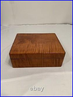 Vintage Michael Dixon Cigar Humidor Wooden Box F5