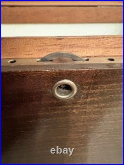 Vintage Milk Glass Lined Wooden Humidor Box As Is