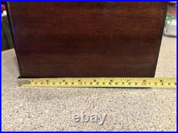 Vintage Milk Glass Lined Wooden Humidor Box As Is