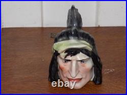 Vintage Native American Tobacco Humidor Jar Austria