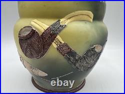 Vintage Nippon Morimura Bros- Lidded Tobacco Humidor Jar-Pipes & Cigar & Matches