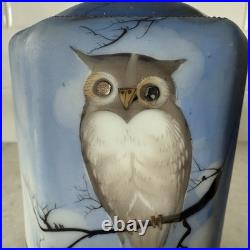 Vintage Nippon Owl on Tree Tobacco Humidor Blue Marked