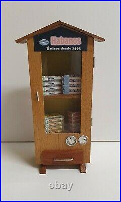 Vintage Novelty Handmade Diorama Humidor Cigar Box Tobacco Advertising