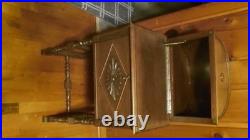 Vintage Oak-Copper Lined-16 x 12 x 32 Raised Domed Lid Humidor- Pristine