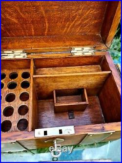 Vintage Oak Smokers Cabinet Or Chest. Cigar Humidor
