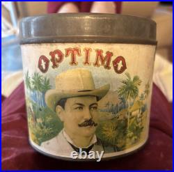 Vintage Optimo Metel Cigar Humidor