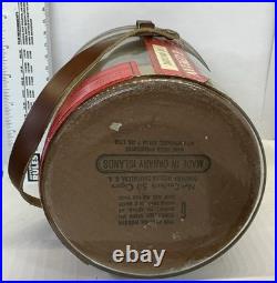 Vintage Orig. 1950's H. Upmann Cedar Lined Glass Cigar Humidor Jar Leather Strap Vintage Orig. 1950's H. Upmann Cedar Lined Glass Cigar Humidor Jar Leather Strap