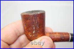 Vintage Pheasant Bird Glass Humidor In Wood Pipe Rack Stand Holds 8 LOOK