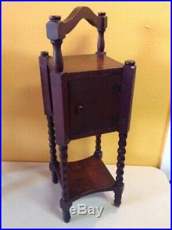 Vintage Pipe Cigarette Portable Smoking Wood Stand Humidor Cabinet
