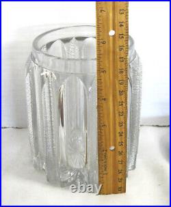 Vintage Pipe Holder Rack Vintage Crystal Glass Tobacco Humidor Holds 6 Pipes
